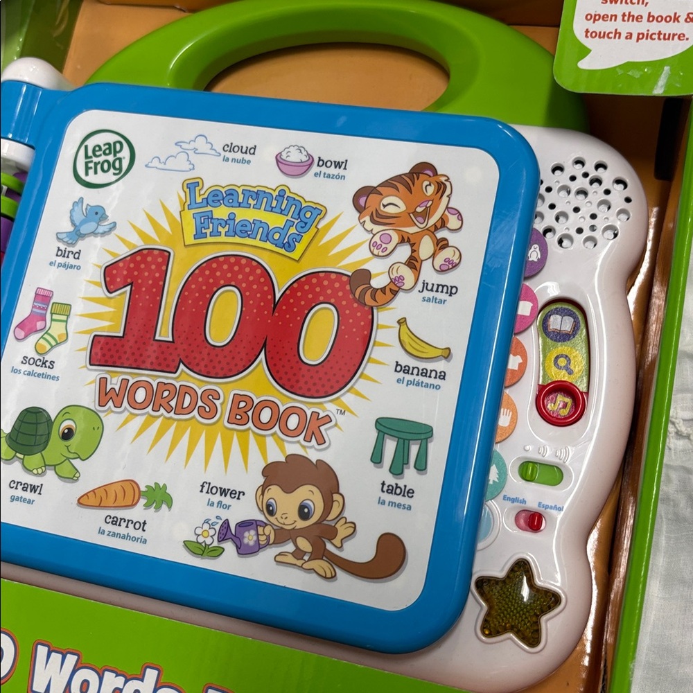 NEW LEAPFROG 100 Words Book Bilingual Kids Interactive Educational Toy Baby - Picture 4 of 13